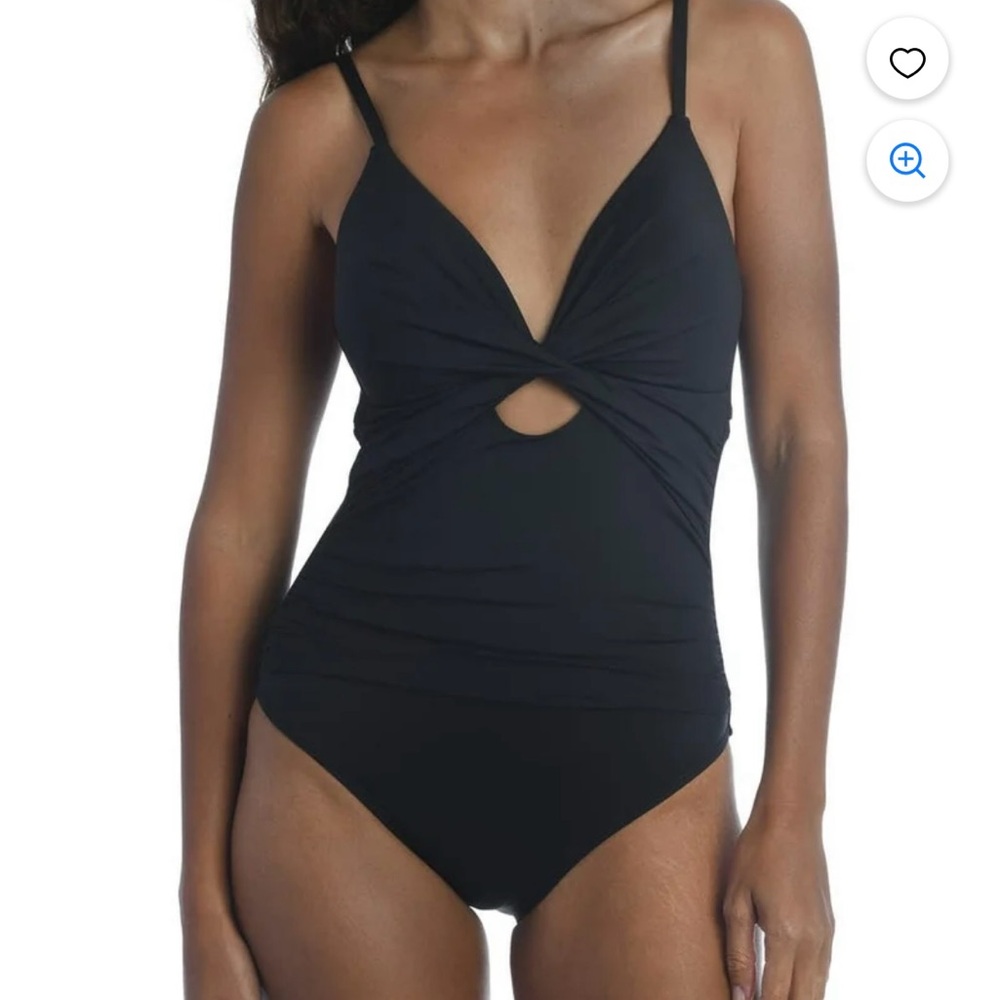 La Blanca Twist Front One Piece Swimsuit Size 14 NWT - Picture 8 of 8